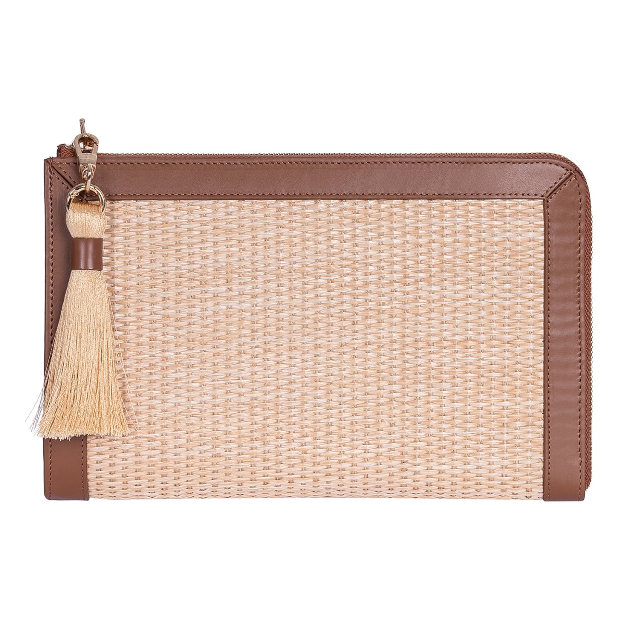 Laura Rafya / Deri Clutch - Taba