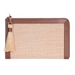 Laura Rafya / Deri Clutch - Taba