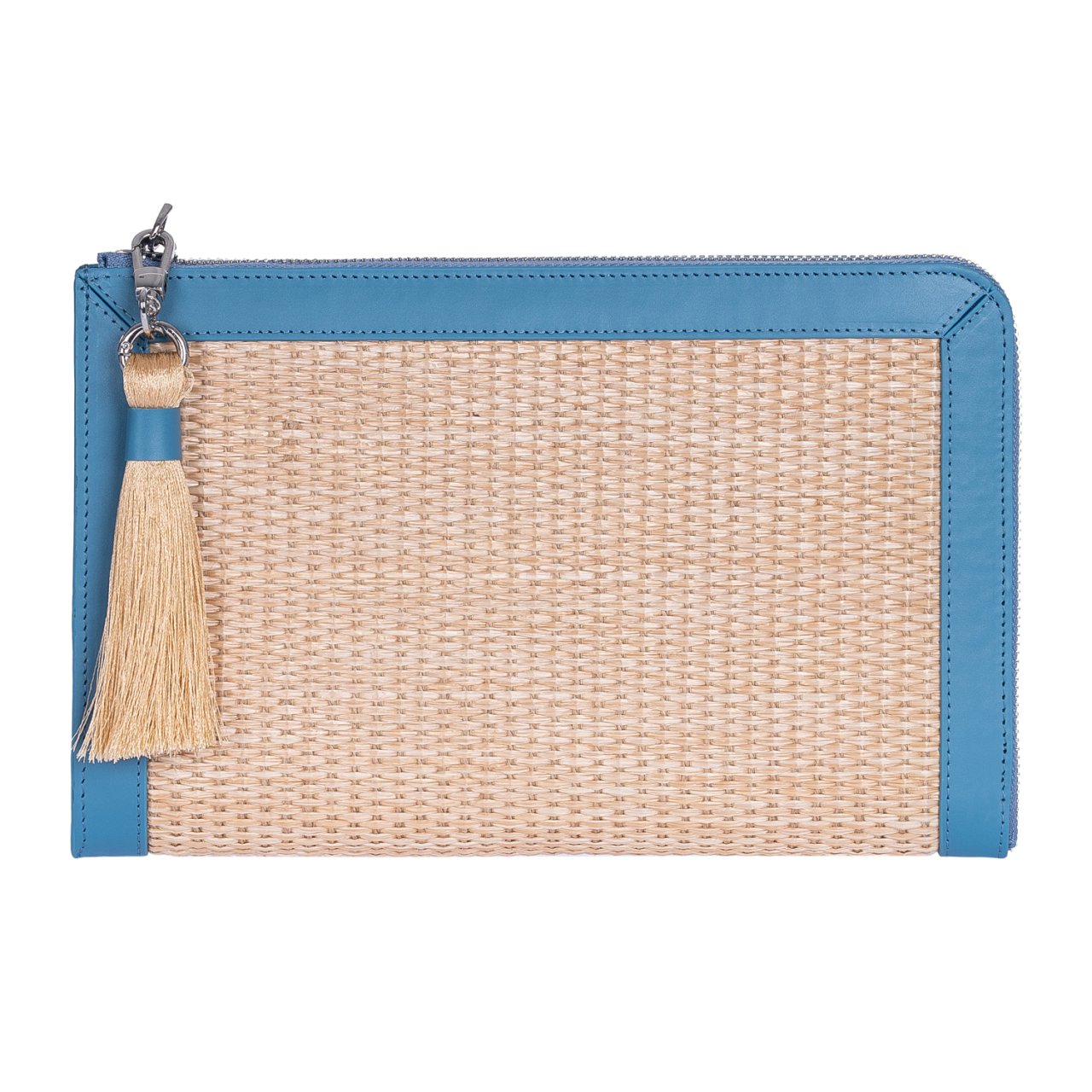 Laura Rafya/ Deri Clutch - Mavi