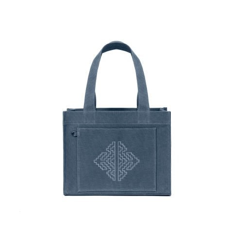 Miras Pıtrak Mumlu Kanvas Tote - Indigo