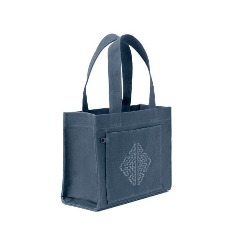 Miras Pıtrak Mumlu Kanvas Tote - Indigo