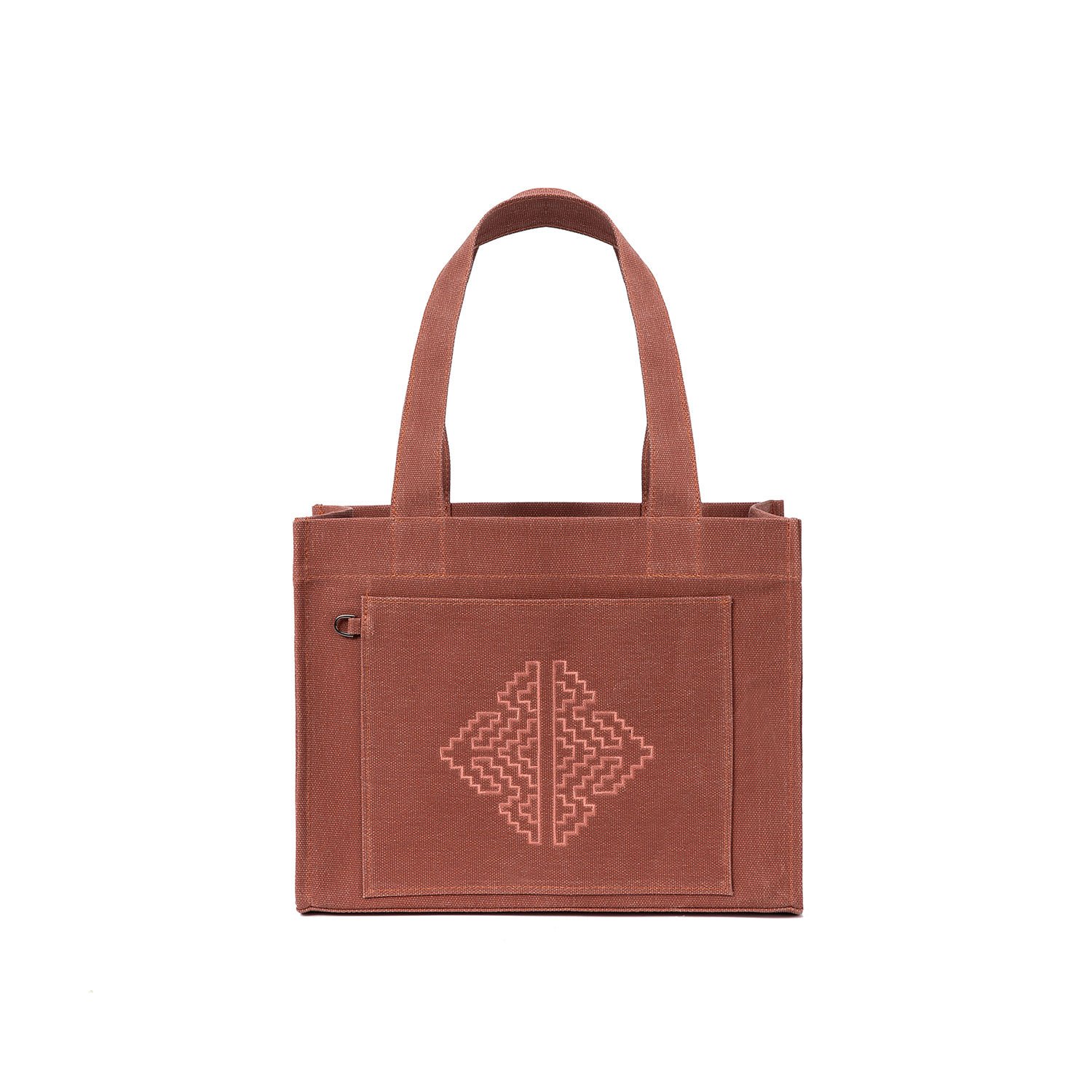 Miras Pıtrak Mumlu Kanvas Tote - Terracota