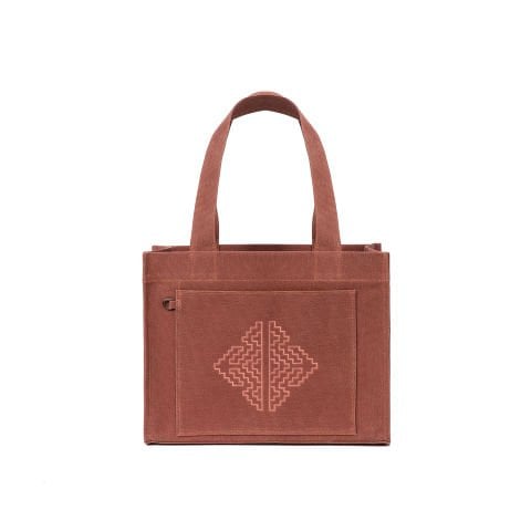 Miras Pıtrak Mumlu Kanvas Tote - Terracota