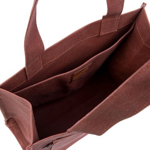 Miras Pıtrak Mumlu Kanvas Tote - Terracota