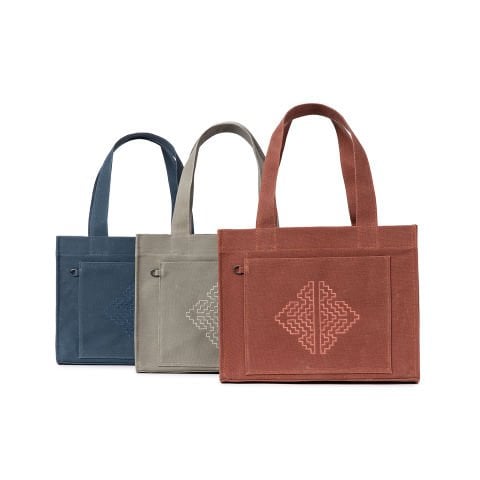 Miras Pıtrak Mumlu Kanvas Tote - Terracota
