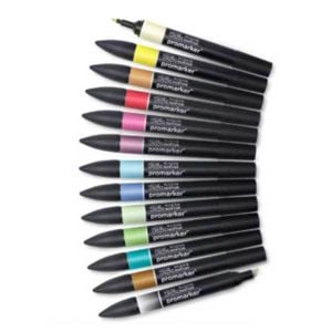 Winsor Newton Promarker Çift Uçlu Keçeli Kalem 12+1 - Set 2