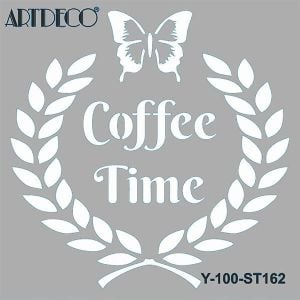 Artdeco Stencil 30x30cm Kahve Zamanı-2 - 162