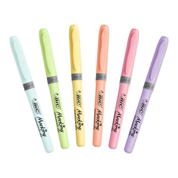 Bic Pastel Fosforlu Kalem Highlighter Grip 6'lı