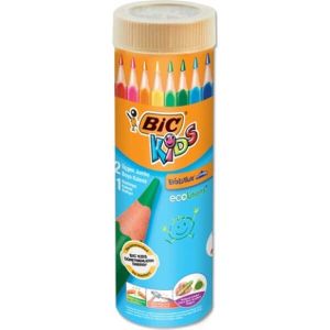 Bic Evolution Jumbo Üçgen Kuru Boya 12+1 Renk Metal Tüp (958192)