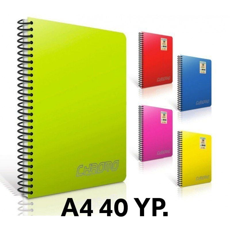 Gıpta Chromo Spiralli Defter Pp Kapak A4 40 Yaprak