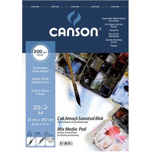 Canson Fineface Çok Amaçlı Resim Defteri A4 20yp 200gr