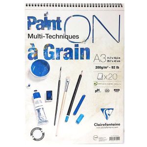 Clairefontaine Paint-On A Grain Çizim Blok A3 20yp 200gr