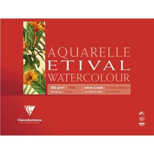 Clairefontaine Aquarelle Etival Watercolour 18x24 Suluboya Defteri 30yp 300gr