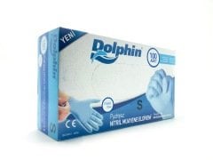 Dolphin Pudrasız Mavi Nitril Eldiven - Küçük (S) - 100'lü