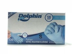 Dolphin Pudrasız Mavi Nitril Eldiven - Orta (M) - 100'lü