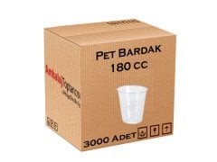Plastik PET Bardak - 180 cc - 3000'li