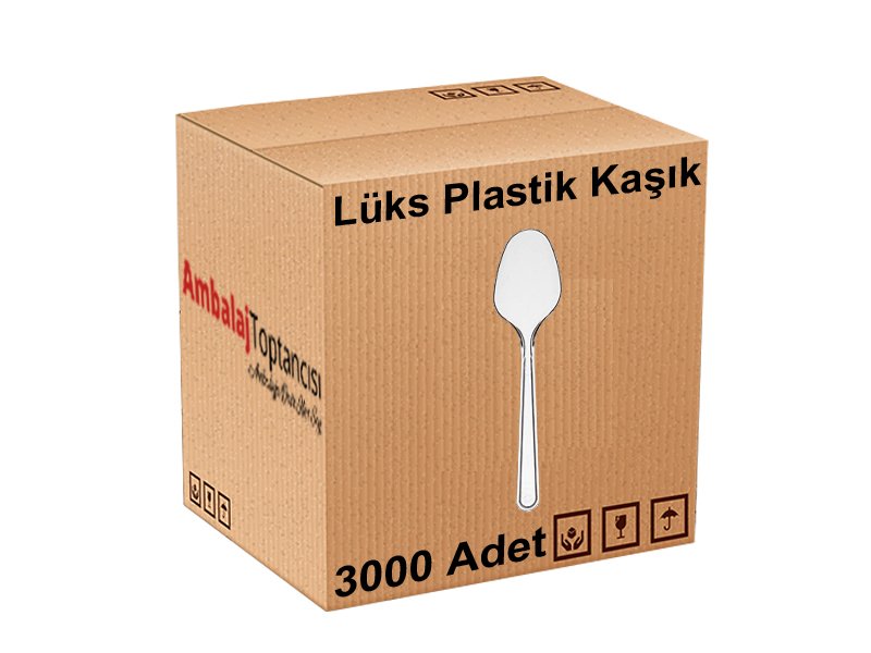 Lüks Plastik Kaşık Şeffaf - 3000'li