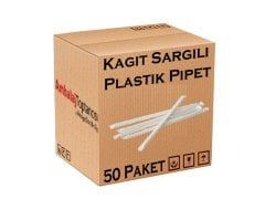 Kağıt Sargılı Plastik Pipet - 10000'li