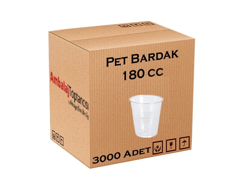 Plastik PET Bardak 2gr - 180 cc - 3000'li