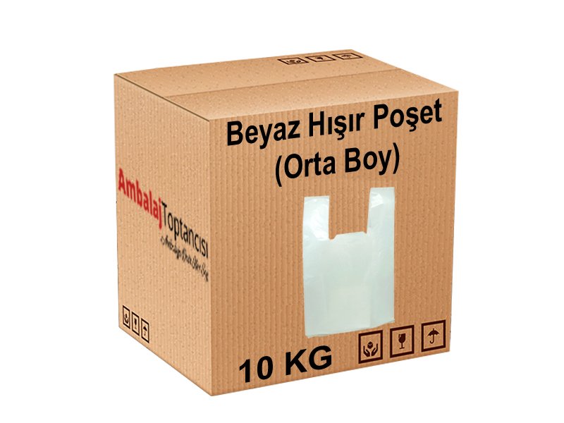 Beyaz Hışır Poşet (Orta Boy) - 10 kg