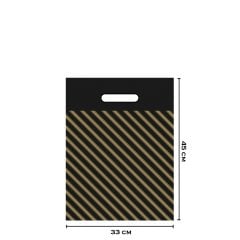 Takviyeli Siyah Çizgili Poşet 33x45 (No:3) - 1000'li