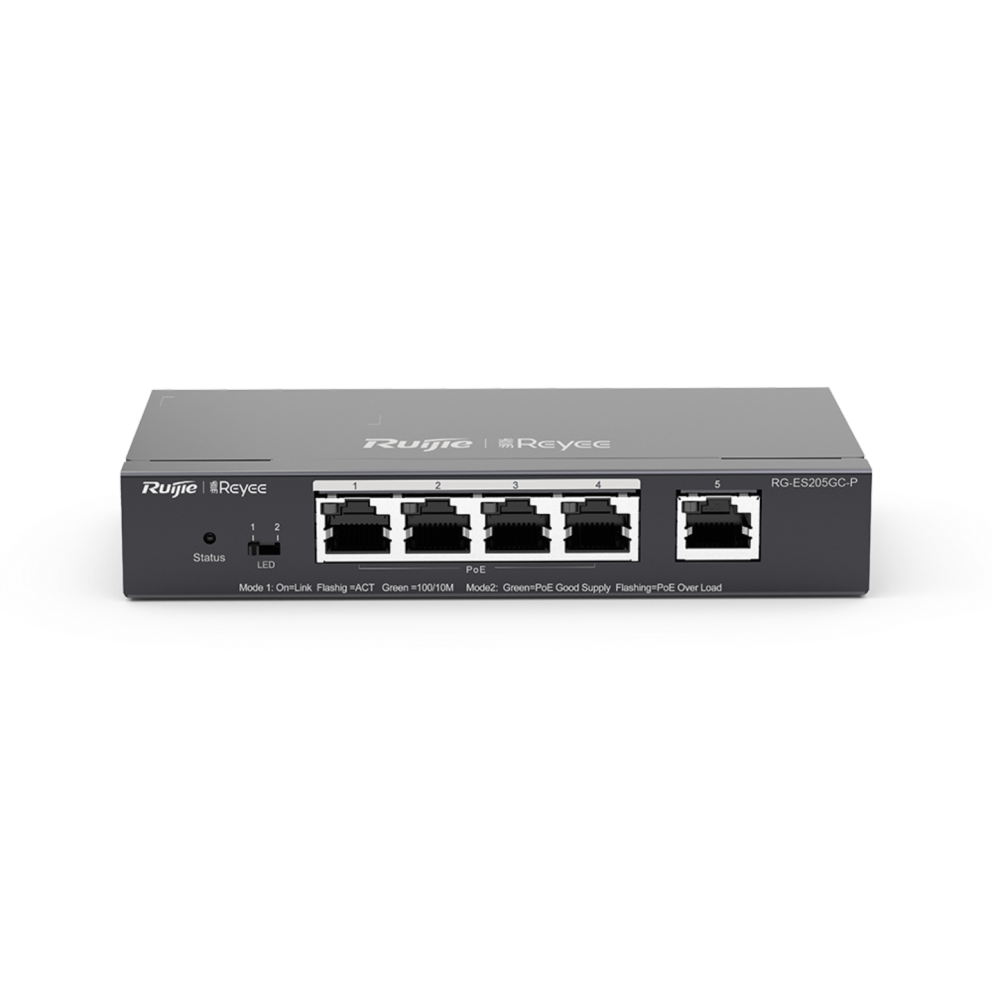Ruijie Reyee RG-ES205GC-P | 5-Port Gigabit Cloud Yönetilebilir PoE Switch