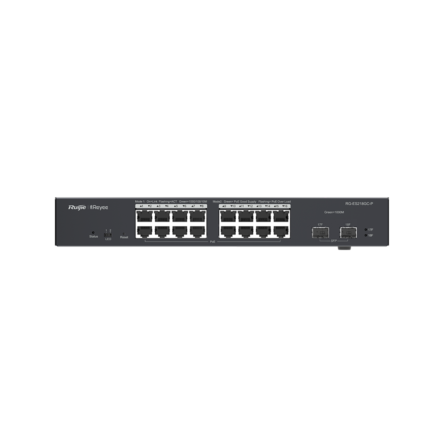 Ruijie Reyee RG-ES218GC-P, 18-Port Gigabit Cloud Yönetimli PoE Switch