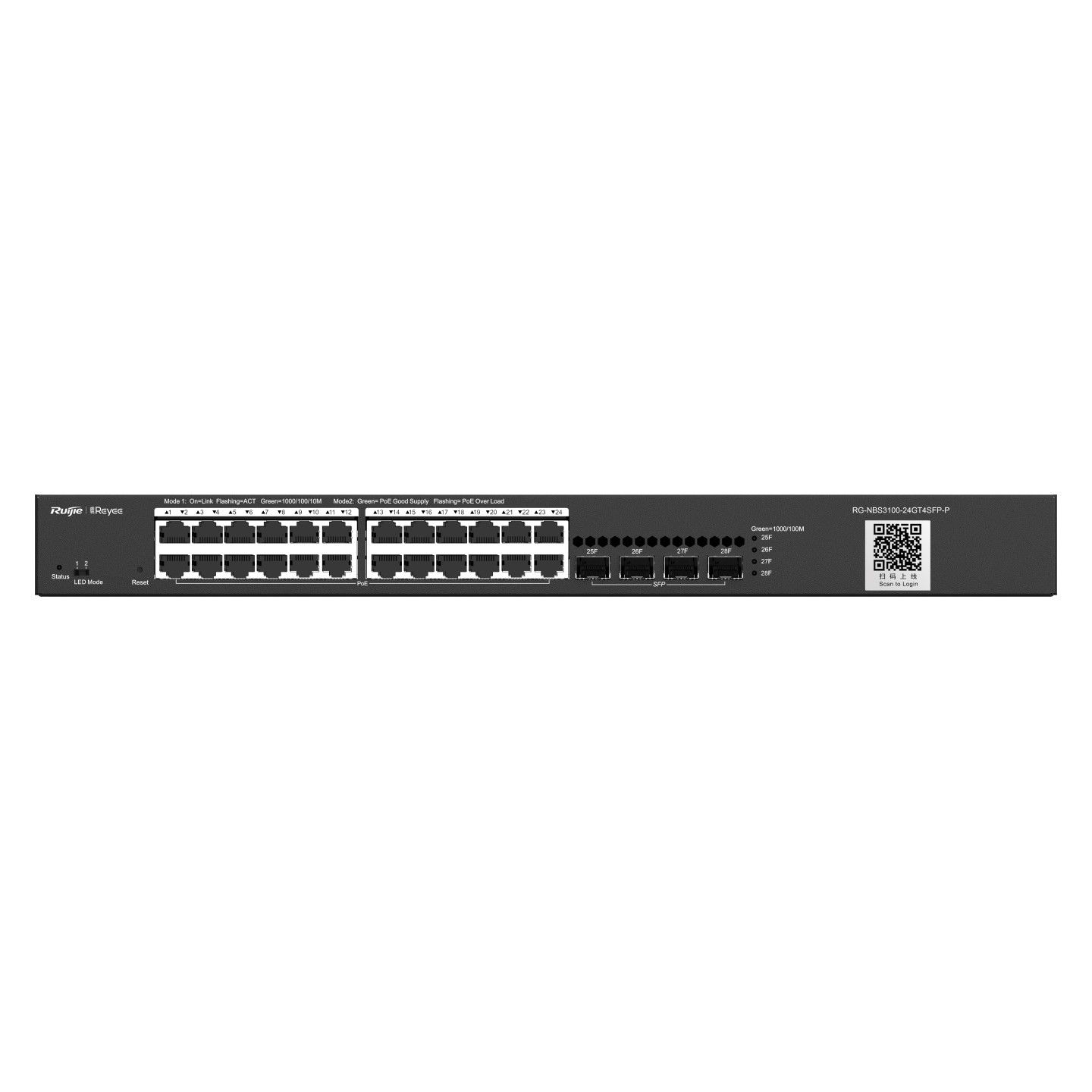 Ruijie Reyee RG-NBS3100-24GT4SFP | 28-Port Cloud Yönetimli Switch