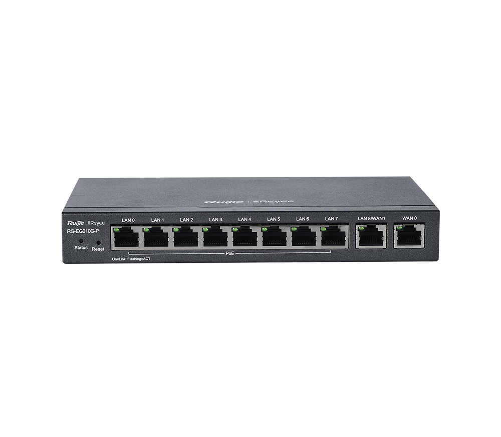 Ruijie Reyee RG-EG210G-P | 10 Port Gigabit PoE Cloud Yönetimli Switch