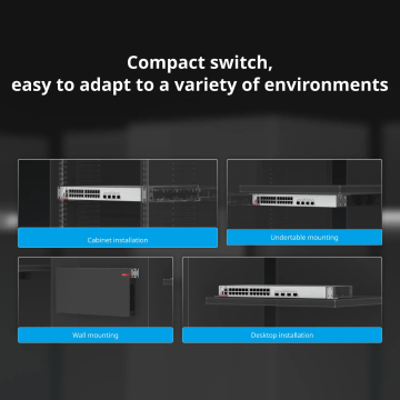 Ruijie RG-CS83-24GT4XS 24-Port 1GE RJ45 Layer 3 Managed Access Switch, 4-Port 10GE Uplink I Ruijie Networks