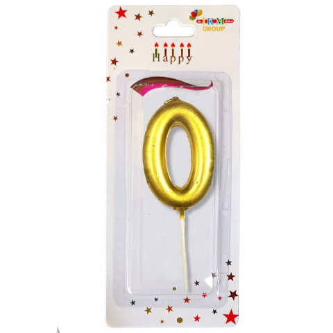 ORTA BOY 0 RAKAM GOLD MUM 10CM  PK:24 KL:600