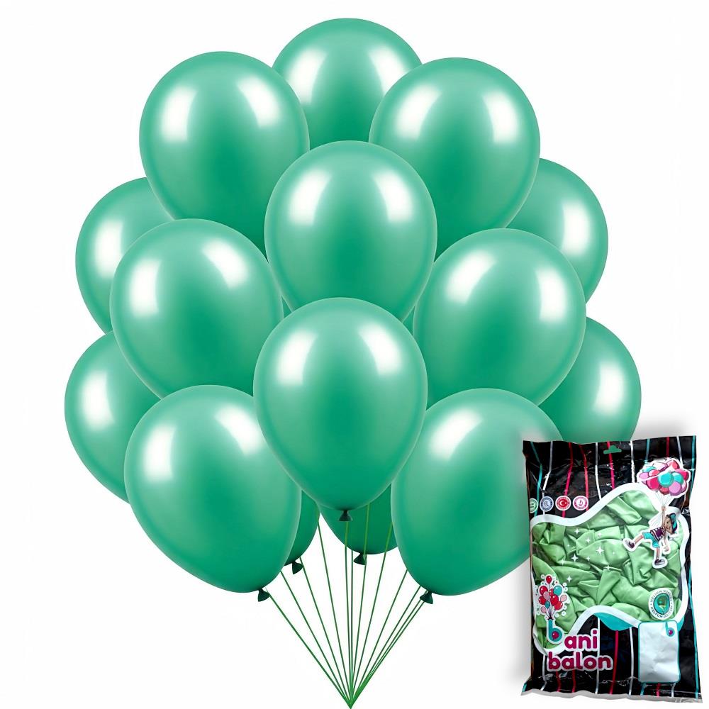 12 BANİ PASTEL BALON YEŞİL 100 LÜ