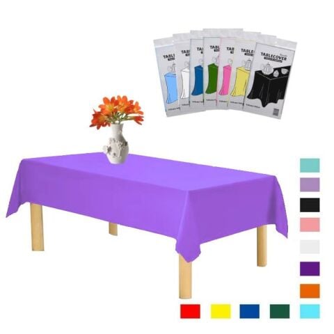 PLASTİK MOR MASA ÖRTÜSÜ 120*180cm
