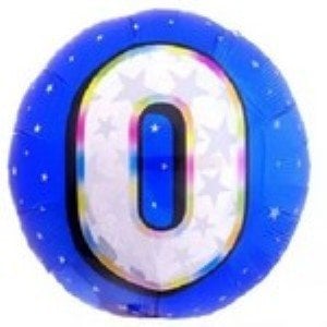 0- RAKAM 18 İNC SİMLİ MAVİ BALON