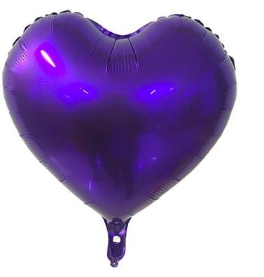 34 İNC KALP MOR FOLYO BALON 100 CM