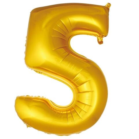 5- RAKAM 40 İNC GOLD RENK BALON 100 CM