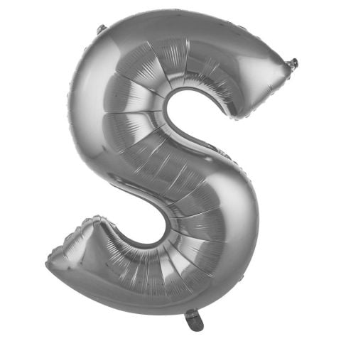 S- HARF 40 İNC GÜMÜŞ RENK BALON 100 CM