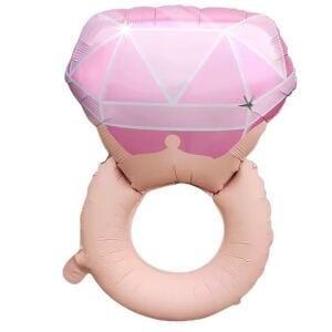 TEK TAŞ YÜZÜK PEMBE FOLYO BALON 46*72