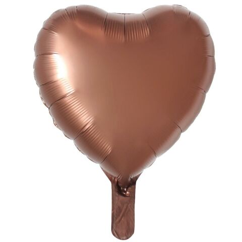 18 İNC KALP KARAMEL RENK FOLYO BALON