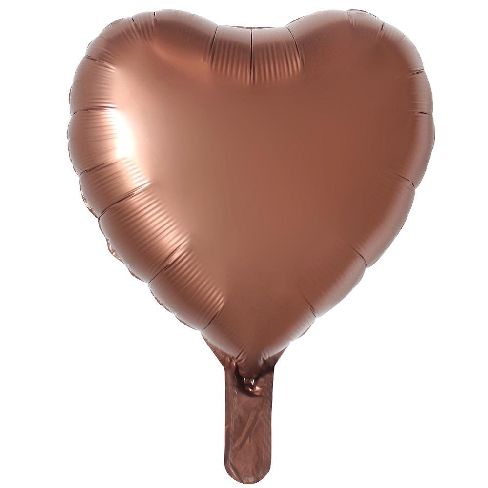 18 İNC KALP KARAMEL RENK FOLYO BALON