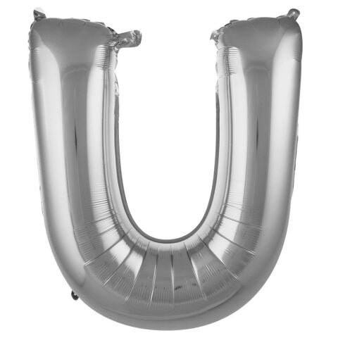 U- HARF 40 İNC GÜMÜŞ RENK BALON 100 CM