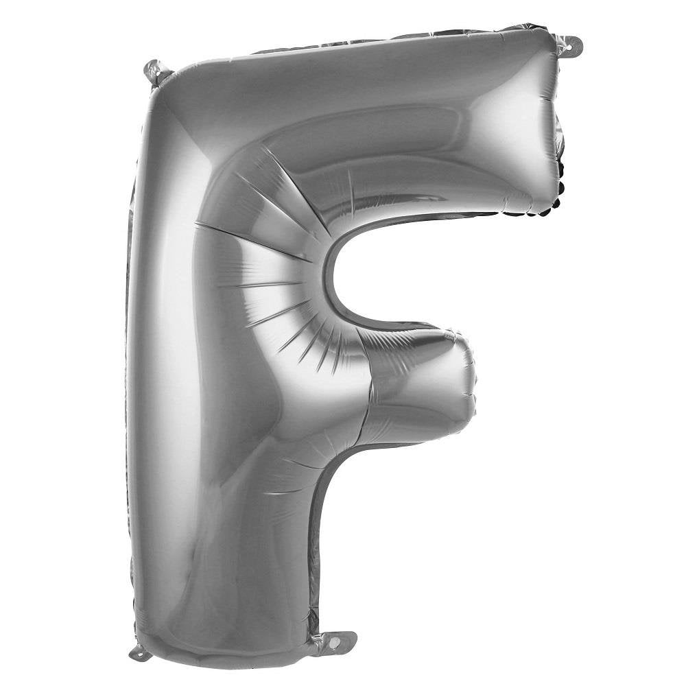 F- HARF 40 İNC GÜMÜŞ RENK BALON 100 CM