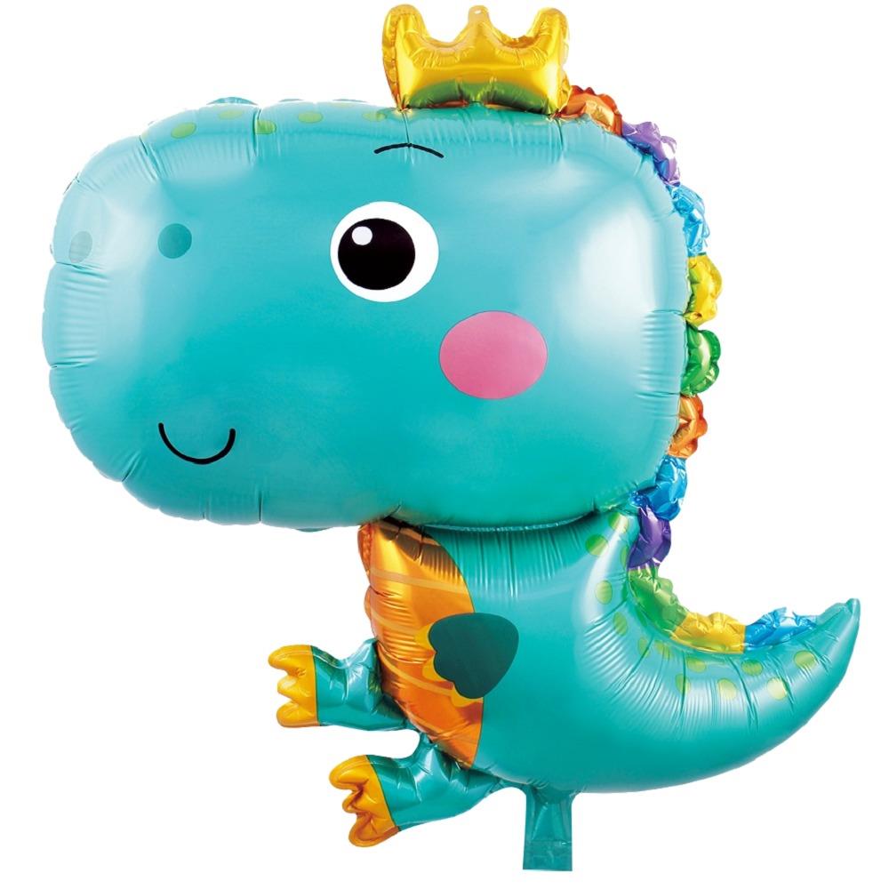 TAÇLI DİNAZOR MAVİ FOLYO BALON 65*79