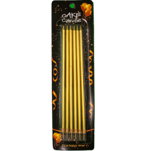 6 LI İNCE GOLD MUM 20CM