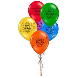12 BANİ PASTEL BALON BASKILI HAPPY BİRTHDAY 100 LÜ