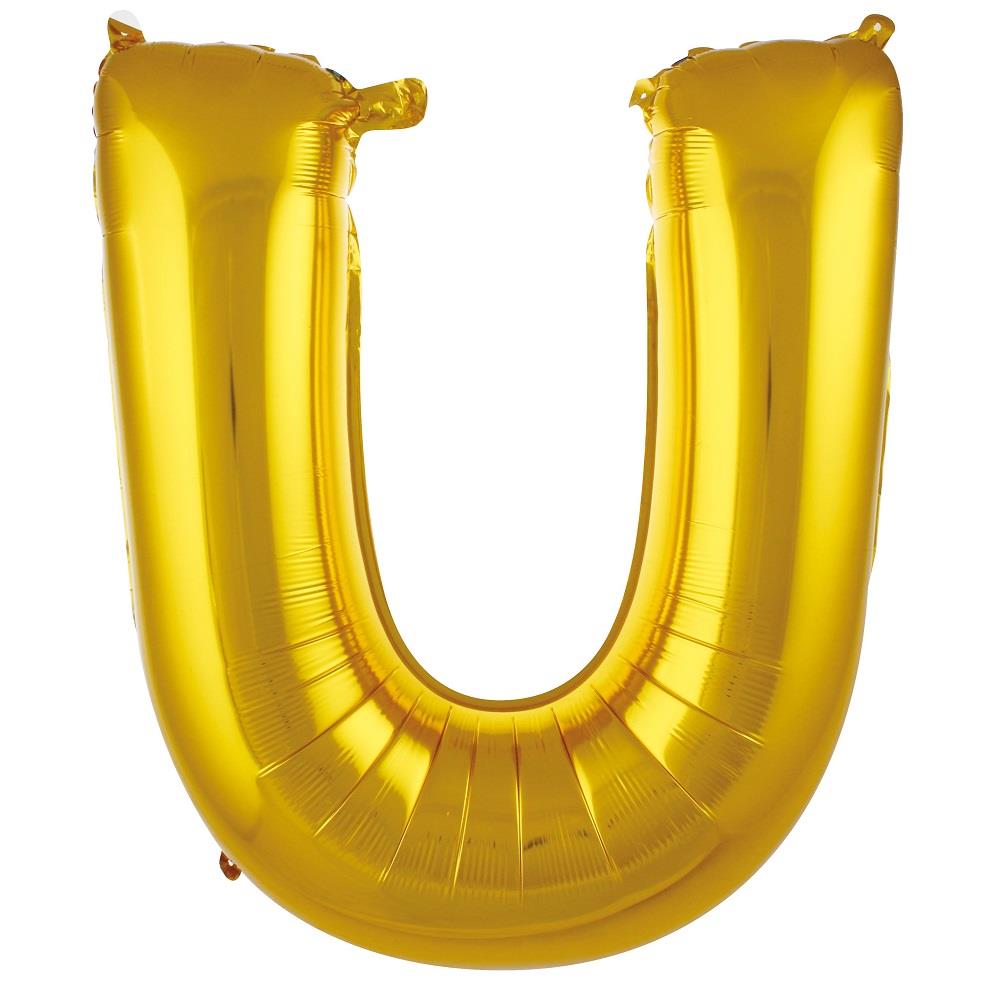 U- HARF 40 İNC GOLD RENK BALON 100 CM