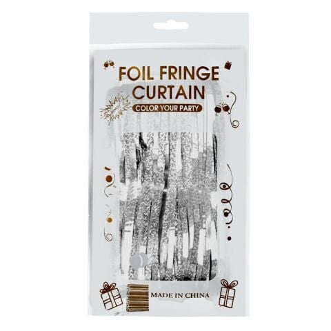 İTHAL METALİZE HOLOGRAM GÜMÜŞ ARKA PLAN PERDESİ 2*1m