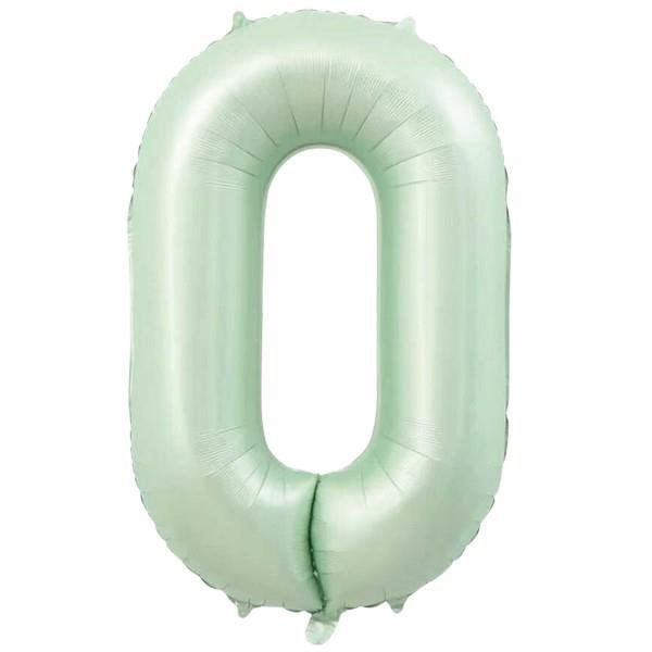 0- RAKAM 34 İNC RETRO YEŞİL RENK BALON 76 CM