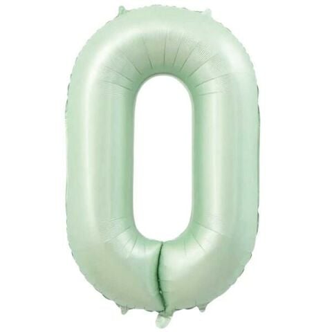 0- RAKAM 34 İNC RETRO YEŞİL RENK BALON 76 CM