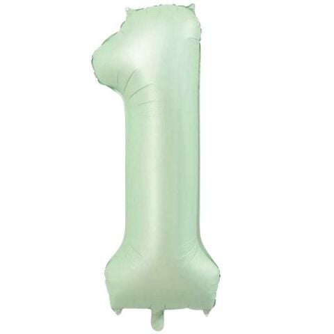 1- RAKAM 34 İNC RETRO YEŞİL RENK BALON 76 CM